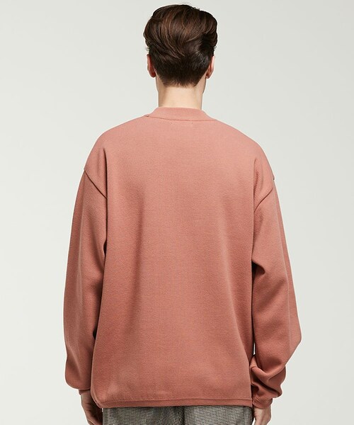 LIDNM（リドム）の「MILANO RIB MOCK NECK KNIT（ニット/セーター・メンズ・オレンジ系・MEDIUM/LARGE）」の3枚目の写真