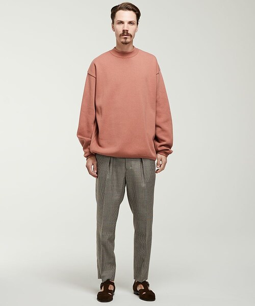 LIDNM（リドム）の「MILANO RIB MOCK NECK KNIT（ニット/セーター・メンズ・オレンジ系・MEDIUM/LARGE）」の5枚目の写真