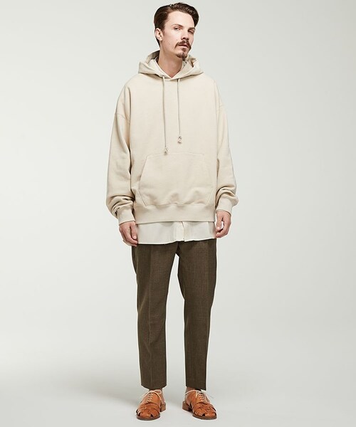 LIDNM（リドム）の「WIDE LOOSE PARKA（パーカー・メンズ・ホワイト系・MEDIUM/LARGE）」の4枚目の写真