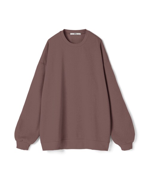 GRL（グレイル）の「オーバーサイズ裏起毛スウェットトップス（スウェット・レディース・ベージュ/チャコール/モカ・F）」の3枚目の写真