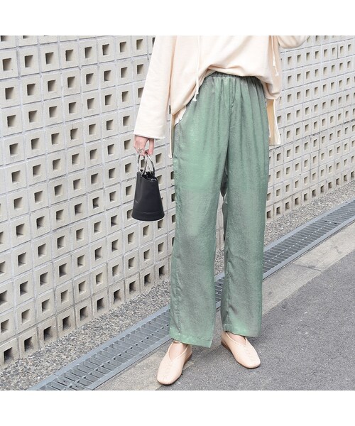 no brand（ノーブランド）の「ヴィンテージサテンラインPT（その他パンツ・レディース・その他）」の3枚目の写真