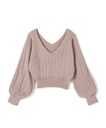 GRL | Vネックボリュームスリーブニットトップス(ニット/セーター)