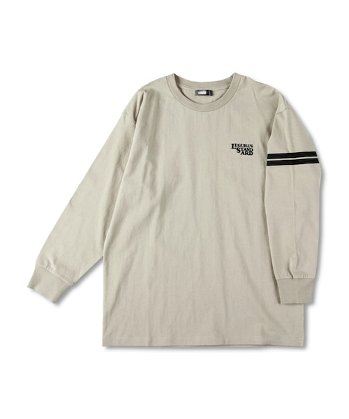 LEGURUS STANDARD(レグルススタンダード)の「ソデラインバックプリントロンT(Tシャツ/カットソー・キッズ・ベージュ/ブラック・S~L)」の1枚目の写真