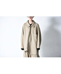 my beautiful landlet | My Beautiful Landlet コットンリネンパッチワークアシンメトリービッグブルゾン(カバーオール)