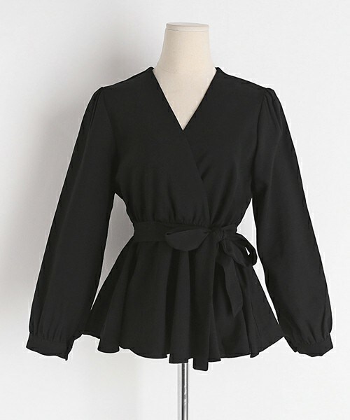 DHOLIC（ディーホリック）の「カシュクールリボンブラウス（シャツ/ブラウス・レディース・ピンク/ホワイト/ブラック・FREE）」の3枚目の写真