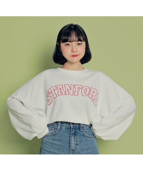 HOTPING(ホッピン)の「STANFORDレタリングルーズスウェット(スウェット・レディース・Red/White/Black・フリーサイズ)」の2枚目の写真