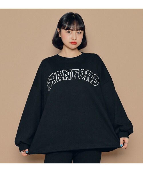 HOTPING(ホッピン)の「STANFORDレタリングルーズスウェット(スウェット・レディース・Red/White/Black・フリーサイズ)」の3枚目の写真