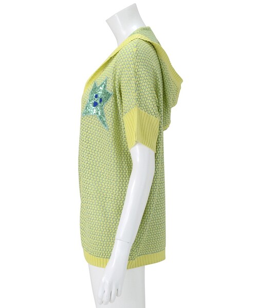 Ne-net（ネネット）の「ネ・ネット / スターニット / カーディガン（トップス・レディース・off white(02)/yellow(06)/light blue(11)・02）」の6枚目の写真