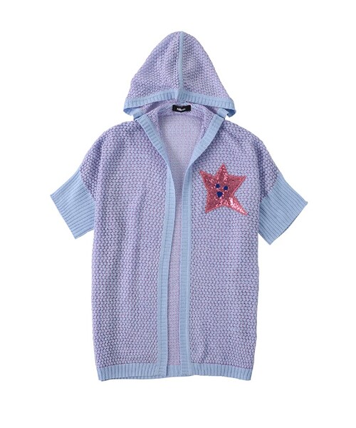 Ne-net（ネネット）の「ネ・ネット / スターニット / カーディガン（トップス・レディース・off white(02)/yellow(06)/light blue(11)・02）」の8枚目の写真