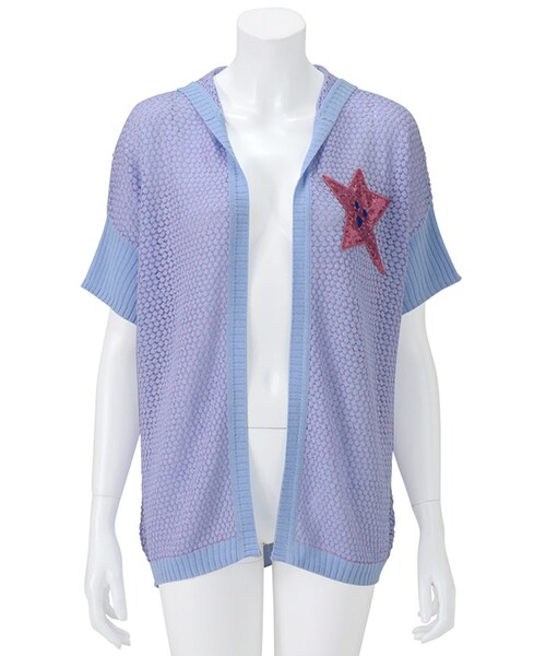 Ne-net（ネネット）の「ネ・ネット / スターニット / カーディガン（トップス・レディース・off white(02)/yellow(06)/light blue(11)・02）」の3枚目の写真