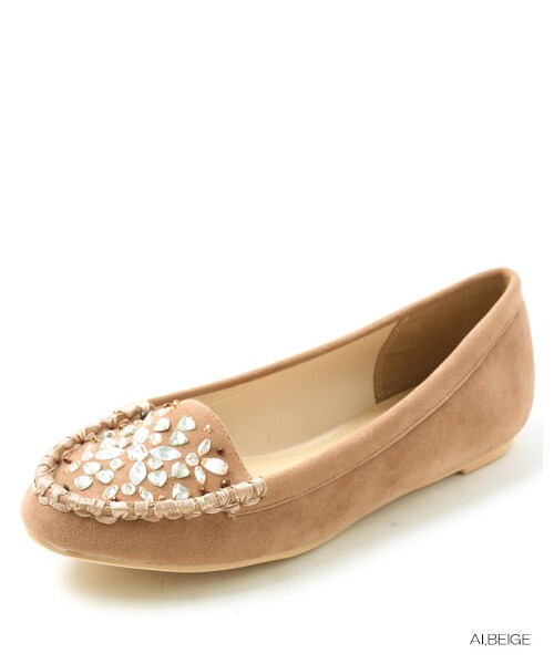 RANDA（ランダ）の「ビジューモカシンシューズ/PS3563（モカシン・レディース・ブラック/ベージュ/ネイビー/クリーム・SS/S/M/L/LL）」の3枚目の写真