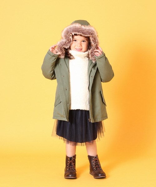 GLOBAL WORK（グローバルワーク）の「【WEB先行予約】モッズコート（ジャケット/アウター・キッズ・カモフラ01/カーキ72/カーキブラウン78・Ｓ（90～100cm）/Ｍ（100～110cm）/Ｌ（110～120cm）/ＸＬ(120～130cm)）」の3枚目の写真