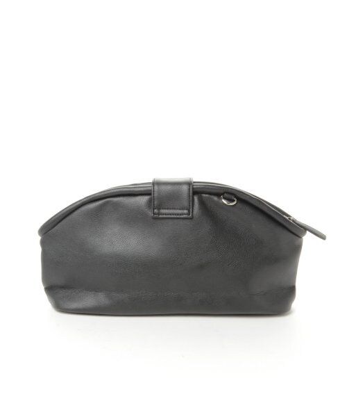 LEPSIM（レプシィム）の「【秋物新作】ラウンド２ＷＡＹクラッチ（バッグ・レディース・ホワイト（カタオシ）/ブラック（ロゴ）/ヒョウガラ・ONE SIZE）」の5枚目の写真