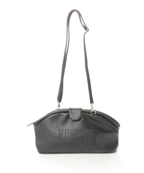 LEPSIM（レプシィム）の「【秋物新作】ラウンド２ＷＡＹクラッチ（バッグ・レディース・ホワイト（カタオシ）/ブラック（ロゴ）/ヒョウガラ・ONE SIZE）」の6枚目の写真