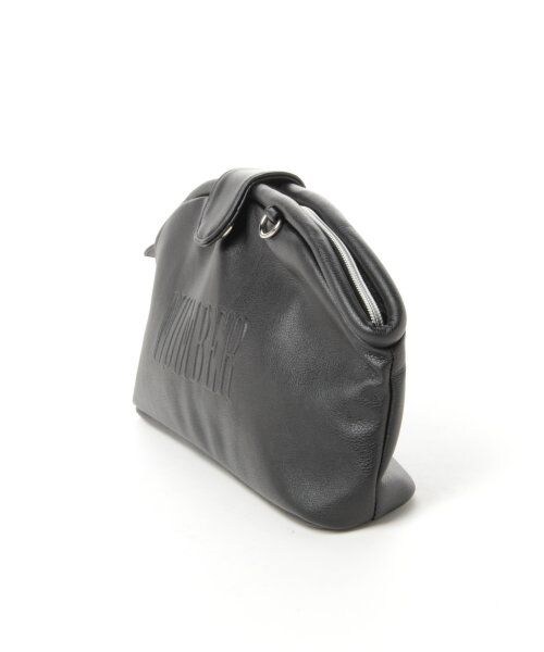 LEPSIM（レプシィム）の「【秋物新作】ラウンド２ＷＡＹクラッチ（バッグ・レディース・ホワイト（カタオシ）/ブラック（ロゴ）/ヒョウガラ・ONE SIZE）」の4枚目の写真