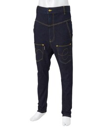 メルシーボークー × Lee コラボ うしろまえデニム パンツ サルエルパンツ ジーンズ デニム LEE ×メルシーボークー うしろまえ サルエル M