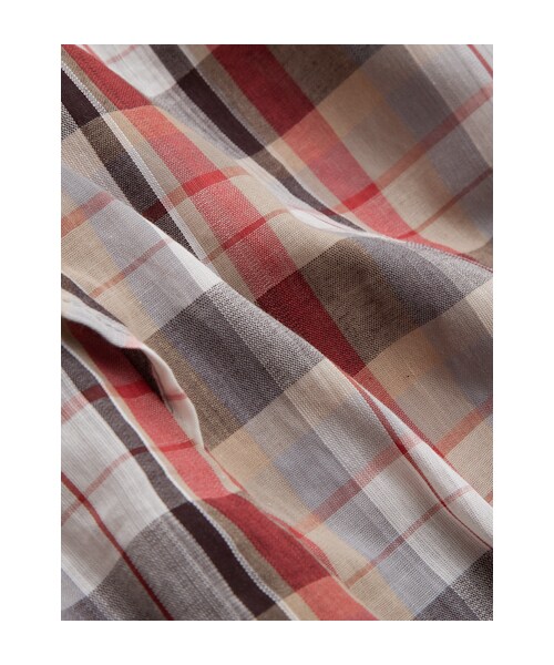 w closet（ダブルクローゼット）の「マドラスチェック肩フリル切替後ろあきトップス（トップス・レディース・レッドチェック/ブルーチェック・FREE）」の9枚目の写真