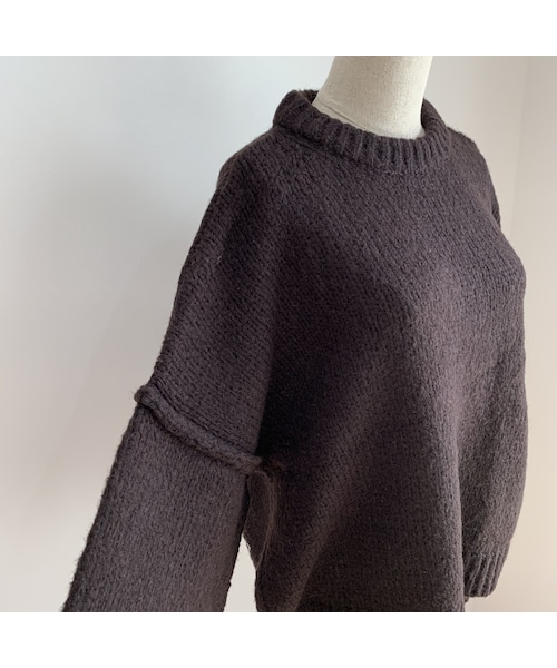 no brand(ノーブランド)の「オーバーサイズクルーネックニットプルオーバー(ニット/セーター・レディース・その他)」の15枚目の写真