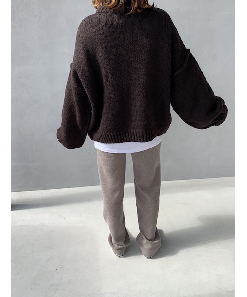 no brand(ノーブランド)の「オーバーサイズクルーネックニットプルオーバー(ニット/セーター・レディース・その他)」の12枚目の写真