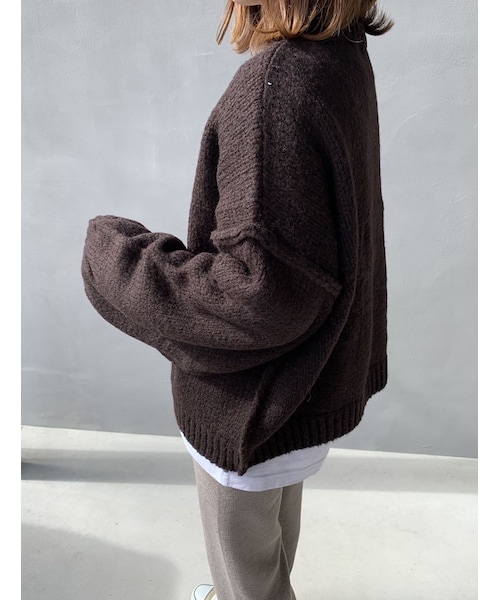 no brand(ノーブランド)の「オーバーサイズクルーネックニットプルオーバー(ニット/セーター・レディース・その他)」の6枚目の写真