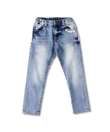 BRANSHES | お花レース使いデニムロングパンツ(デニムパンツ)