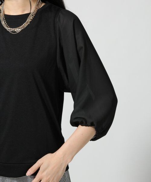 LEPSIM(レプシィム)の「【秋物新作】ソデシフォンキリカエT/5S(トップス・レディース・オフ×オフ/ブラック×ブラック/グレー×オフ/ライトベージュ×オフ・FREE SIZE)」の12枚目の写真