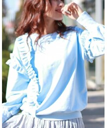 i.Rina | フリルラインスウェット(スウェット)