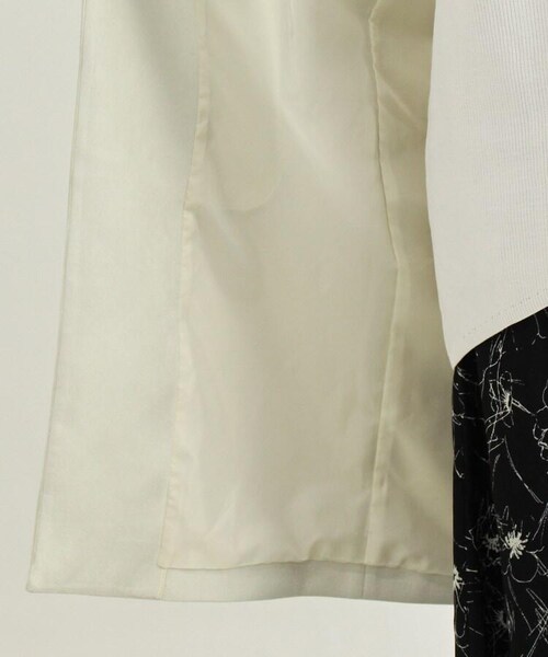 OZOC（オゾック）の「スエード調ノーカラーロングジャケット（ジャケット/アウター・レディース・ナチュラル(050)/ピンク(070)/カーキ(027)・38(M)）」の6枚目の写真