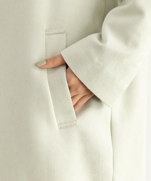 OZOC（オゾック）の「スエード調ノーカラーロングジャケット（ジャケット/アウター・レディース・ナチュラル(050)/ピンク(070)/カーキ(027)・38(M)）」の14枚目の写真