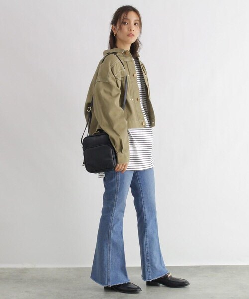 OZOC（オゾック）の「縦長ショルダーBAG（バッグ・レディース・ブラック(019)/ブラウン(142)/アイボリー(104)/カーキ(027)/ベージュ(152)・00）」の20枚目の写真