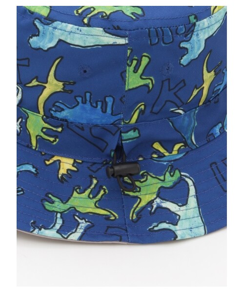 HAKKA KIDS（ハッカキッズ）の「[ボーイズ・UVカット・リバーシブル]グラフィティーダイナソー(恐竜)プリントハット（帽子・キッズ・ブルー/グレー・54）」の6枚目の写真