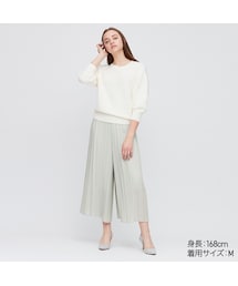 UNIQLO | シフォンプリーツスカートパンツ（丈標準51.5～53.5cm）(その他パンツ)