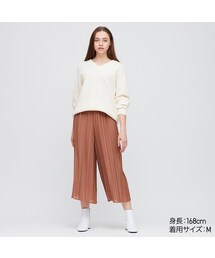 UNIQLO | シフォンプリーツスカートパンツ（丈標準51.5～53.5cm）(その他パンツ)
