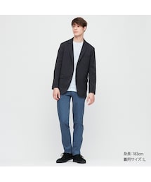 UNIQLO | 感動ジャケット（ウールライク・袖丈2cm短め 着丈1cm短め）セットアップ可能(その他アウター)