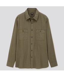 UNIQLO | ウォッシュワークシャツ（長袖）(シャツ/ブラウス)