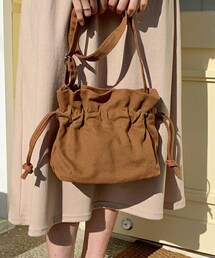 DHOLIC | コットン巾着ショルダーバッグ(ショルダーバッグ)