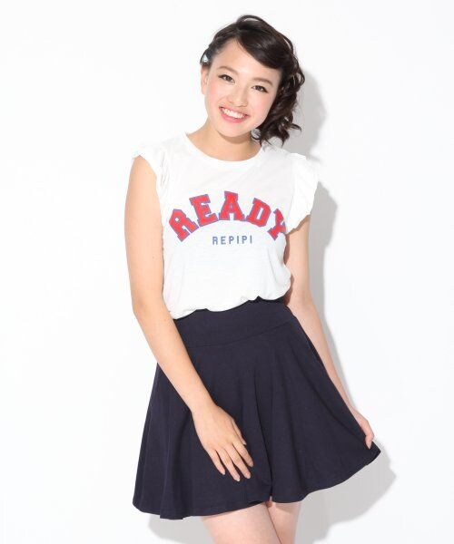 repipi armario（レピピ アルマリオ）の「★新作★ハイウエストフレスカート（スカート・レディース・レッド/グリーン/ネイビー・ＸＳ/Ｍ）」の3枚目の写真