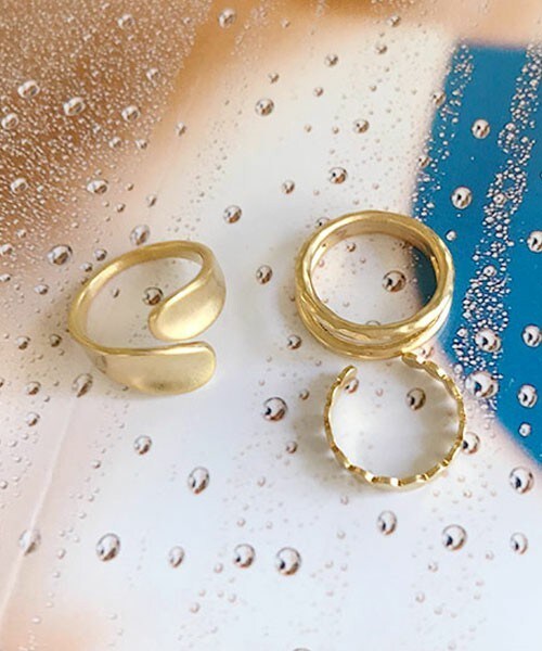 DHOLIC（ディーホリック）の「メタルリング3SET（リング・レディース・シルバー/ゴールド・FREE）」の2枚目の写真