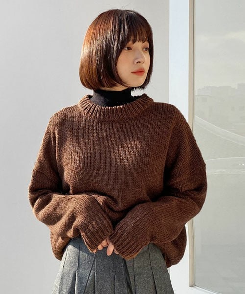 DHOLIC(ディーホリック)の「オーバーサイズニット(ニット/セーター・レディース・ホワイト/グリーン/ピンク/ブラウン・FREE)」の2枚目の写真