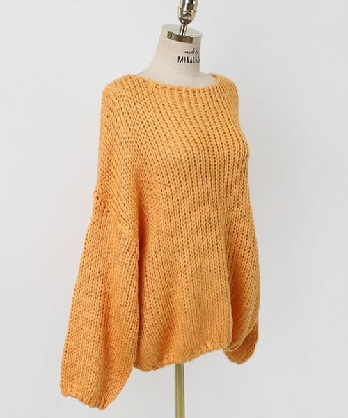 DHOLIC STYLE（ディーホリックスタイル）の「[minagram] ビビッドカラーアクリルニット（ニット/セーター・レディース・グリーン/ピンク/オレンジ/ベージュ・FREE）」の4枚目の写真