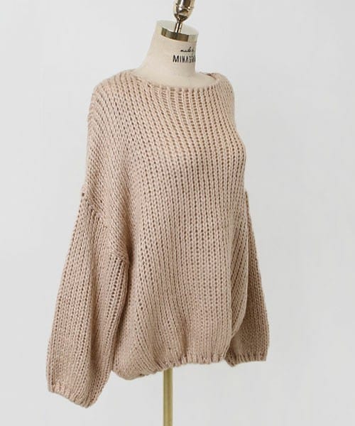 DHOLIC STYLE（ディーホリックスタイル）の「[minagram] ビビッドカラーアクリルニット（ニット/セーター・レディース・グリーン/ピンク/オレンジ/ベージュ・FREE）」の2枚目の写真