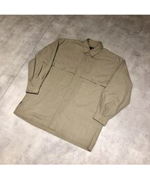 ISSEY MIYAKE | ISSEY MIYAKE - Beige ストライプ柄デザインシャツジャケット(シャツ/ブラウス)