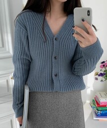 DHOLIC STYLE | [laurenhi] 6COLORSリブニットカーディガン(カーディガン/ボレロ)