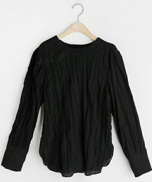 DHOLIC(ディーホリック)の「2WAYボタンリンクルブラウス(シャツ/ブラウス・レディース・ピンク/ホワイト/ブラック・FREE)」の3枚目の写真