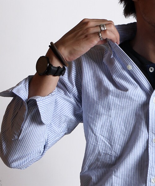 FREAK'S AMERICA（フリークスアメリカ）の「L/S CANDY STRIPE SHIRTS 【MADE IN USA】（その他・メンズ・ブラック/ネイビー・S/M/L）」の5枚目の写真