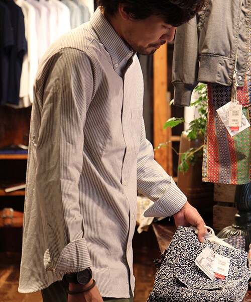 FREAK'S AMERICA（フリークスアメリカ）の「L/S CANDY STRIPE SHIRTS 【MADE IN USA】（その他・メンズ・ブラック/ネイビー・S/M/L）」の3枚目の写真