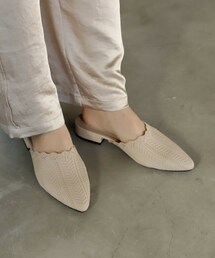 Auntie Rosa Holiday | レース編みフラットミュールサンダル(サンダル)