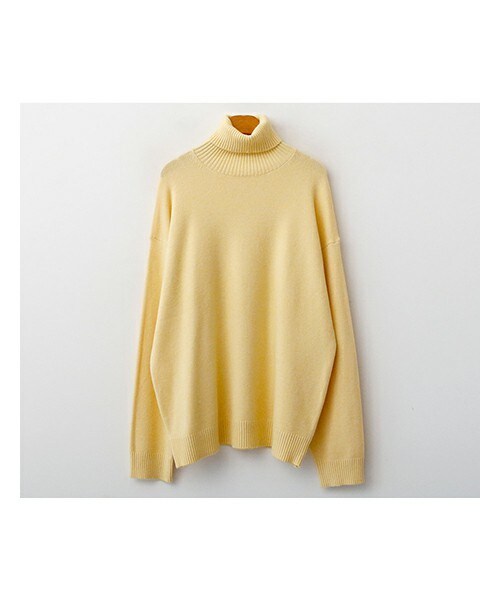 fd style（エフディ スタイル）の「カシミヤブレンドシンプルタートルネックニット（ニット/セーター・レディース・브라운/화이트/옐로우/오렌지/그린/퍼플/베이지/블랙・F(44-66)）」の7枚目の写真