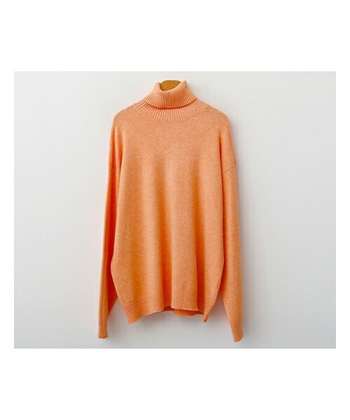 fd style（エフディ スタイル）の「カシミヤブレンドシンプルタートルネックニット（ニット/セーター・レディース・브라운/화이트/옐로우/오렌지/그린/퍼플/베이지/블랙・F(44-66)）」の8枚目の写真