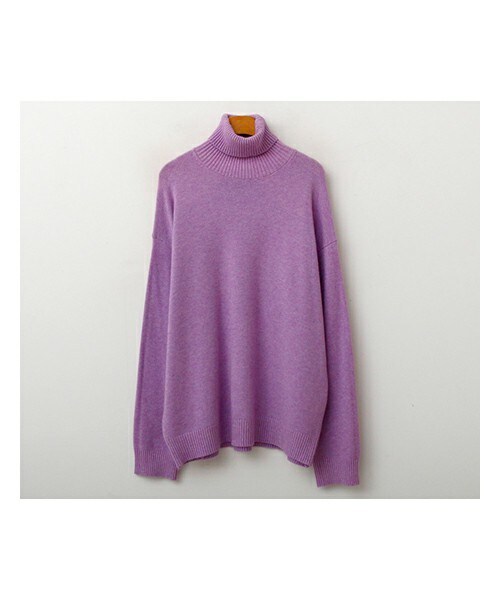 fd style（エフディ スタイル）の「カシミヤブレンドシンプルタートルネックニット（ニット/セーター・レディース・브라운/화이트/옐로우/오렌지/그린/퍼플/베이지/블랙・F(44-66)）」の6枚目の写真